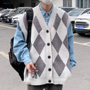 Autumn Winter Men's V-neck Woolen Sweater Vest