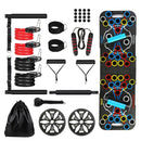 Multifunctional Push Up Board Home Strength Training Equipment With 15 Fitness Accessories Pilates Bar Resistance Band Roller Wheel Full Body Workout