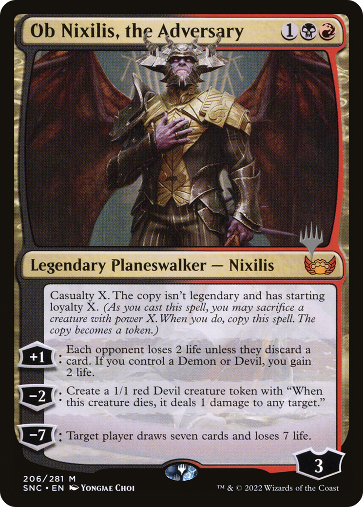 Ob Nixilis, the Adversary (PPSNC-206P) - Streets of New Capenna Promos Foil