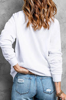 Valentine's Day Checkered Heart Long Sleeve Sweatshirt