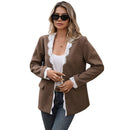 Casual Patchwork Lace Long-Sleeve Blazer For Women