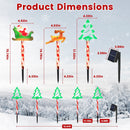 5PCS Christmas Pathway Lights with 8 Modes & Waterproof Design