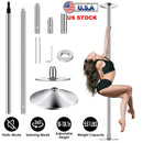 Dance Pole 45mm Spinning Static Dancing Pole with 88-108.1in Adjustable Height 551LBS Weight Capacity for Fitness Exercise Party Home Club Gy