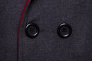 Double-breasted Hooded Belted Mid-length Wool Trench Coat
