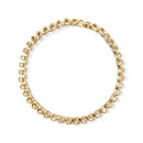 14K Yellow Gold 5.0 Cttw Invisible Set Princess-cut Diamond Buckle Link Tennis Bracelet (H-I Color, SI2-I1 Clarity) - Size 7.25"