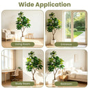 6FT Artificial Fiddle Leaf Fig Tree with White Pot