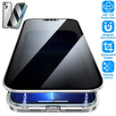 Privacy Magnetic Phone Case 360¡ Full Protection Anti Spy Phone Cover Double Sided Tempered Glass Magnet Absorption Fit for IOS Phone 14 Pro