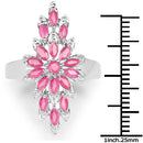 2.04 Carat Genuine Ruby .925 Sterling Silver Ring
