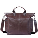 Mens Large-Capacity Shoulder And Crossbody Bag Made From Full-Grain Leather