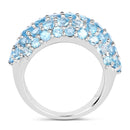 4.11 Carat Genuine Blue Topaz .925 Sterling Silver Ring