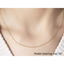 14k Yellow Gold Round Cable Link Chain 1.1mm