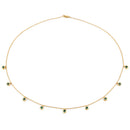 0.90 Carat Genuine Zambian Emerald 10K Yellow Gold Necklace
