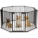 Adjustable Panel Baby Safe Metal Gate Play Yard-Black