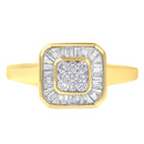 10K Yellow Gold Diamond Cocktail Ring (1/2 Cttw, I-J Color, SI2-I1 Clarity) - Size 6
