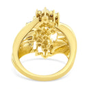 10K Yellow Gold Plated .925 Sterling Silver Diamond Cocktail Ring (1 1/2 Cttw, J-K Color, I1-I2 Clarity) - Size 7