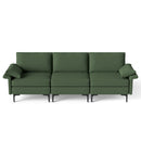 Large 3-Seat Sofa Sectional with Metal Legs for 3-4 people