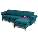 Extra Large Modular L-shaped Sectional Sofa with Reversible Chaise for 4-5 People