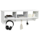 Wall Mount Cubby Organizer Hooks Entryway Storage Shelf