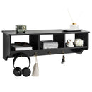 Wall Mount Cubby Organizer Hooks Entryway Storage Shelf