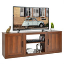 TV Stand with Double Barn Doors for TVs up to 65 Inch