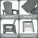 Patio Kids' Adirondack Chair with Ergonomic Backrest-Gray