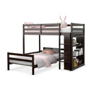 Twin Over Twin Loft Bunk Bed with Bookcase