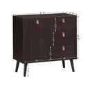3-drawer Sideboard Storage Display Cabinet-Brown