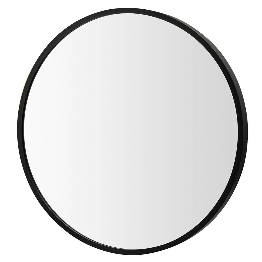 16-inch Round Wall Mirror with Aluminum Alloy Frame
