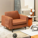 Modern Accent Armchair with Side Storage Pocket
