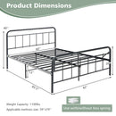 Heavy Duty Metal Platform Bed Frame with Headboard