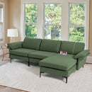 Extra Large Modular L-shaped Sectional Sofa with Reversible Chaise for 4-5 People
