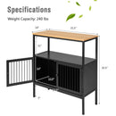 Kitchen Buffet Cabinet with 2 Doors and Open Shelf-Black