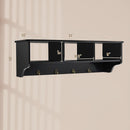 Wall Mount Cubby Organizer Hooks Entryway Storage Shelf