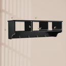Wall Mount Cubby Organizer Hooks Entryway Storage Shelf