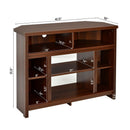 Modern Corner TV Stand with Adjustable Shelves for TVs up to 48 Inch
