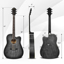 41 Inch Full Size Cutaway Acoustic Guitar Set for Beginner