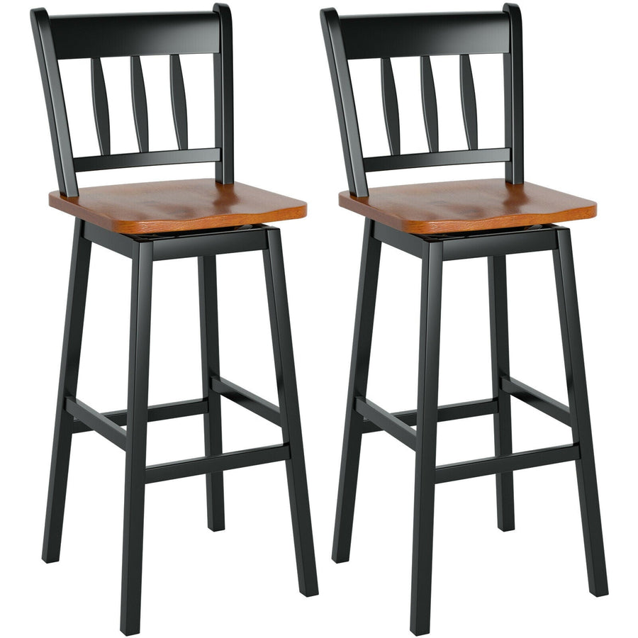 30.5 Inches Set of 2 Swivel Bar Stools with 360¬∞ Swiveling