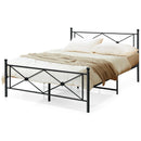 Full/Queen Size Metal Bed Frame Platform with Headboard
