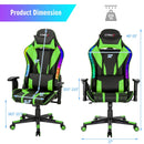 Gaming Chair Adjustable Swivel Computer Chair with Dynamic LED Lights