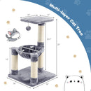 Multi-level Cat Tree with Scratching Posts and Cat Hammock
