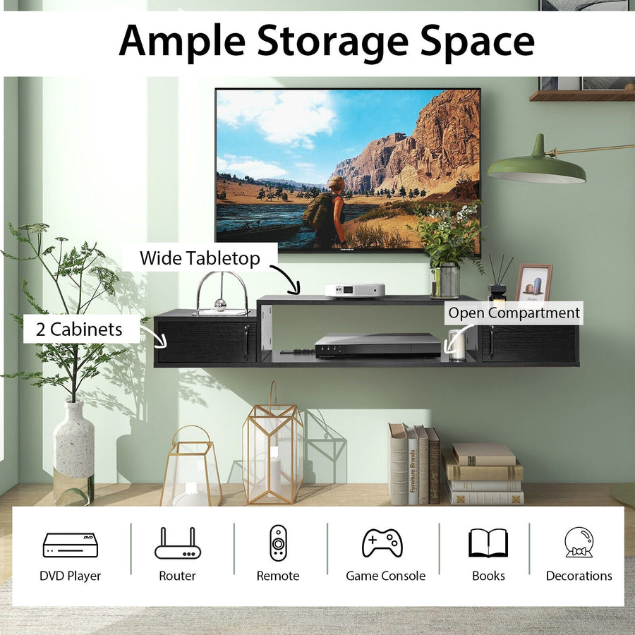 55 Inches Floating TV Stand with Power Outlet