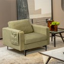 Modern Accent Armchair with Side Storage Pocket