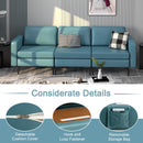 3-Seat Sectional Sofa Couch with Armrest Magazine Pocket and Metal Leg
