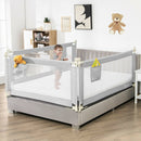 69.5 Inches Toddler Bedrail with Anti-Collision Cotton and Side Pocket