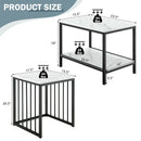Set of 2 Nesting End Tables with Storage Shelf-White