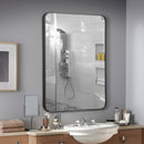 Metal Framed Bathroom Mirror with Rounded Corners