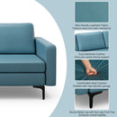 3-Seat Sectional Sofa Couch with Armrest Magazine Pocket and Metal Leg