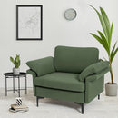 Modern Fabric Accent Armchair with Original Distributed Spring and Armrest Cushions