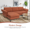 Extra Large Modular L-shaped Sectional Sofa with Reversible Chaise for 4-5 People