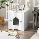 Cat Litter Box Enclosure with Flip Magnetic Half Door